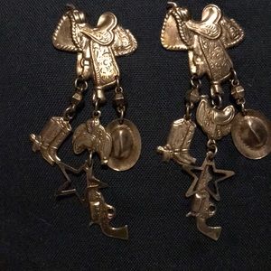 The cowboy way earrings one of a kind